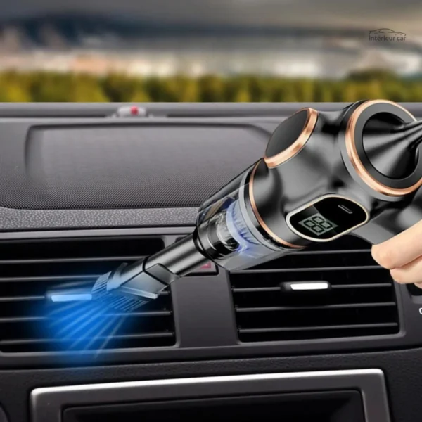 Aspirateur portatif pour voiture avec souffleur intégré