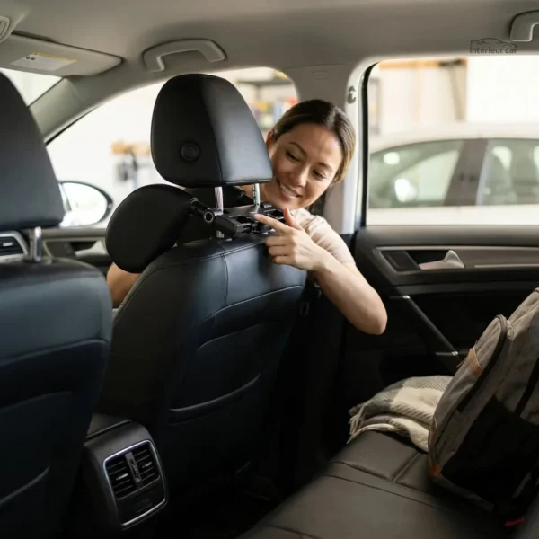 Cale tête voiture noir pour confort enfant en déplacement