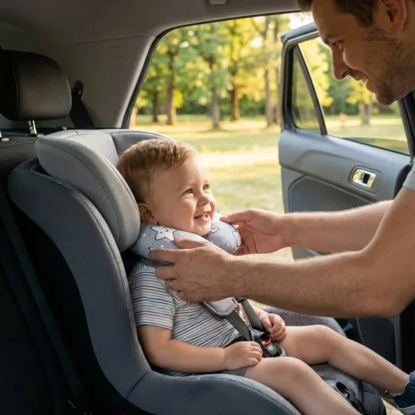 Cale tête pour bébé avec design étoilé gris