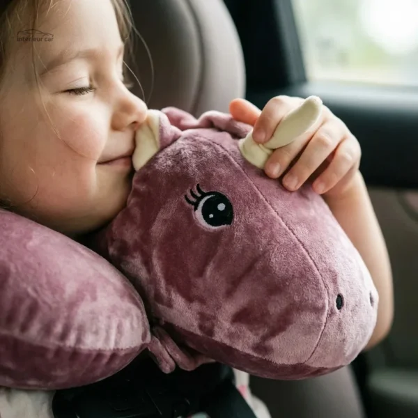 Cale tête doux pour voiture, motif licorne coloré