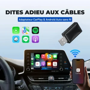 Adaptateur Carplay 2025 pour connectivité sans fil