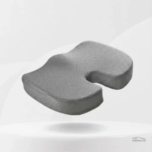 Coussin maille grise adapté aux trajets en voiture