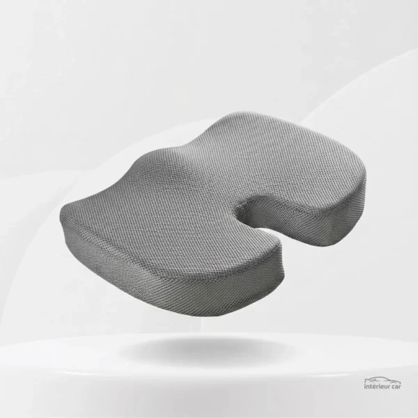 Coussin maille grise adapté aux trajets en voiture