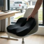 Coussin ergonomique pour siège de camion noir