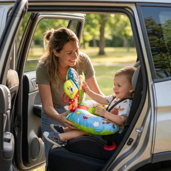 Coussin voiture bébé, jeux d'éveil intégrés