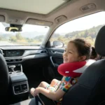 Coussin cervical voiture enfant rouge bicolore Clip