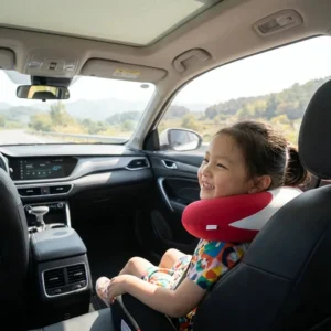 Coussin cervical voiture enfant rouge bicolore Clip