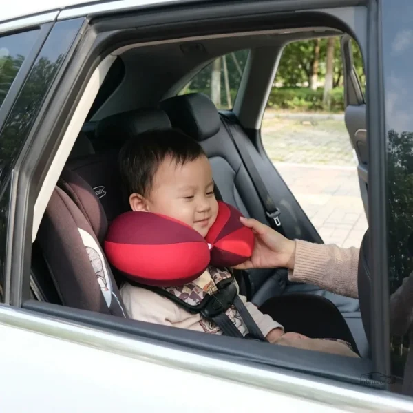 Accessoire auto pour enfant, coussin cervical bicolore