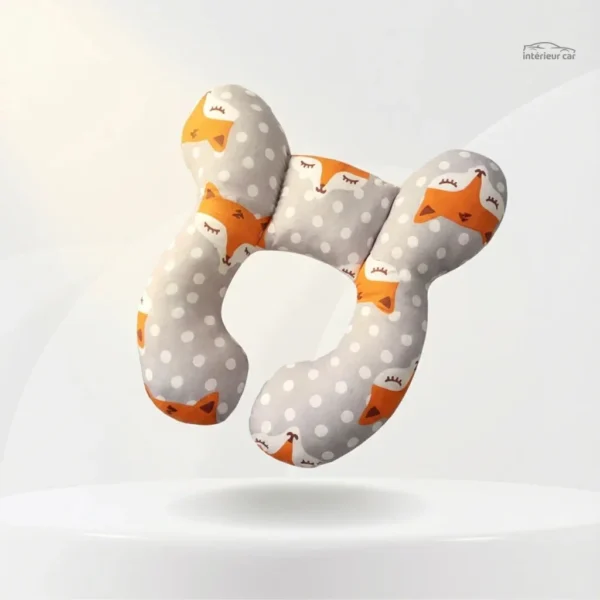 Coussin de cou pour bébé avec design renard, pratique et mignon