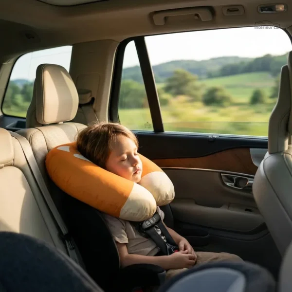 coussin-cou-enfant-voiture-forme-chien-orange-1 Coussin cou enfant voiture forme chien orange