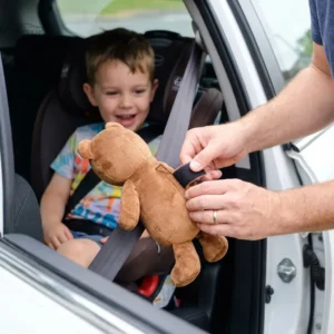 Peluche ours brun pour confort en voiture