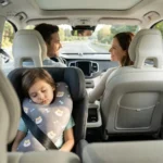Coussin de voyage enfant voiture - Chien Gris