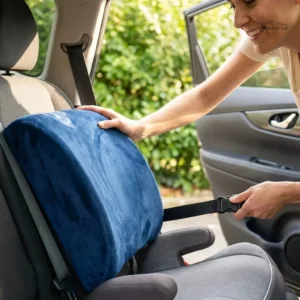 Accessoire auto enfant velours bleu pour soutien