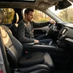 Coussin gel voiture alvéolé noir pour soulager le mal de dos