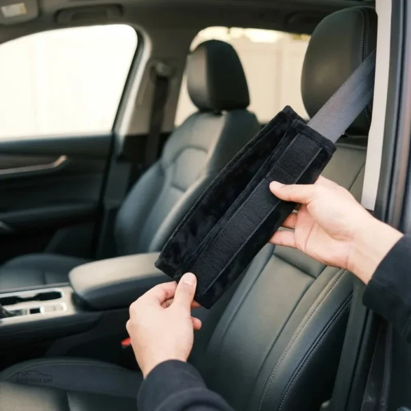 Accessoire voiture en velours noir pour confort