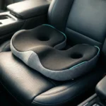 Coussin confort coccyx voiture, design ergonomique noir