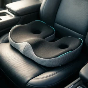 Coussin confort coccyx voiture, design ergonomique noir