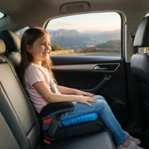 Accessoire auto enfant : coussin gel bleu alvéolé