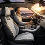 Coussin lombaire bicolore matelassé pour siège de voiture