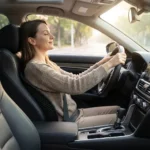 Coussin ergonomique pour voiture, anti transpirant noir