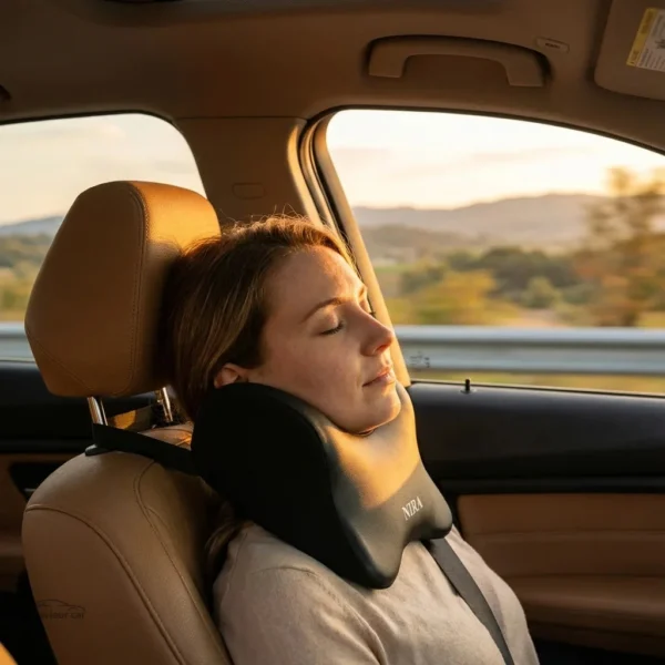 Coussin nuque noir, soutien ergonomique pour la conduite