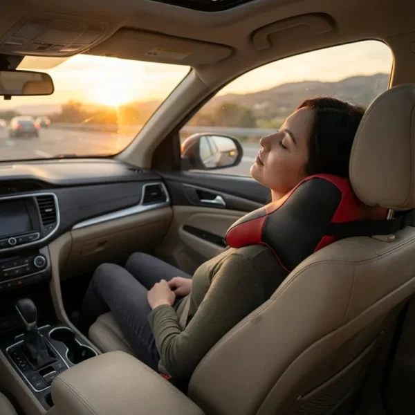 coussin-oreiller-voiture-ergonomique-bicolore-1 Coussin oreiller voiture ergonomique bicolore pour confort en voyage