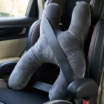 Coussin pour dormir voiture enfant motif chien gris