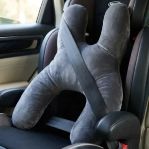 Coussin pour dormir voiture enfant motif chien gris