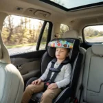 Coussin bébé voiture hiboux colorés, confort et sécurité