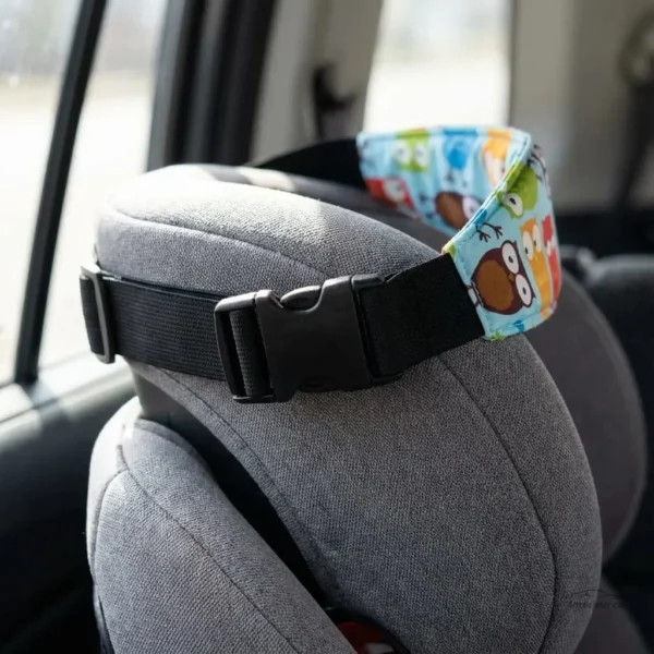 Coussin bébé pour voiture, motif hiboux joyeux et coloré