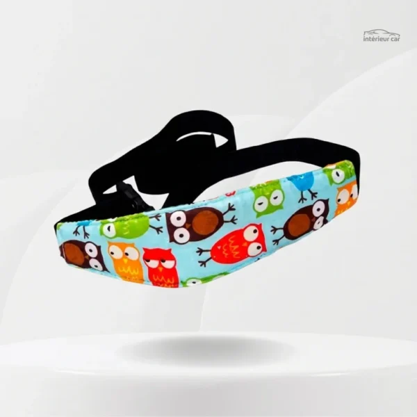 Coussin confortable pour bébé, design hiboux colorés pour voyage