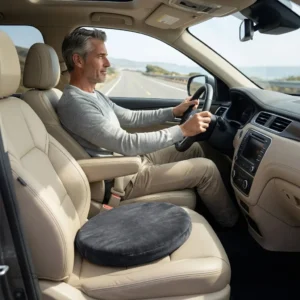 Coussin tournant voiture avec base rigide antidérapante