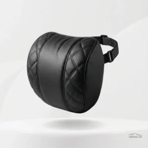 Accessoire auto : coussin cervical en cuir, confort et élégance