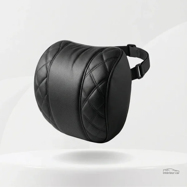 Accessoire auto : coussin cervical en cuir, confort et élégance