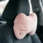 Coussin cervical pour voiture, design chaton rose