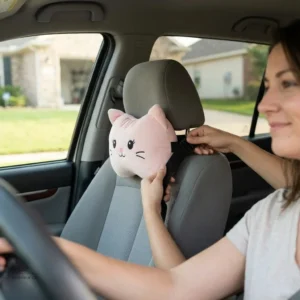 Oreiller de voyage ergonomique, style chaton mignon