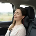 Coussin voiture noir, confort optimal avec détails rouges