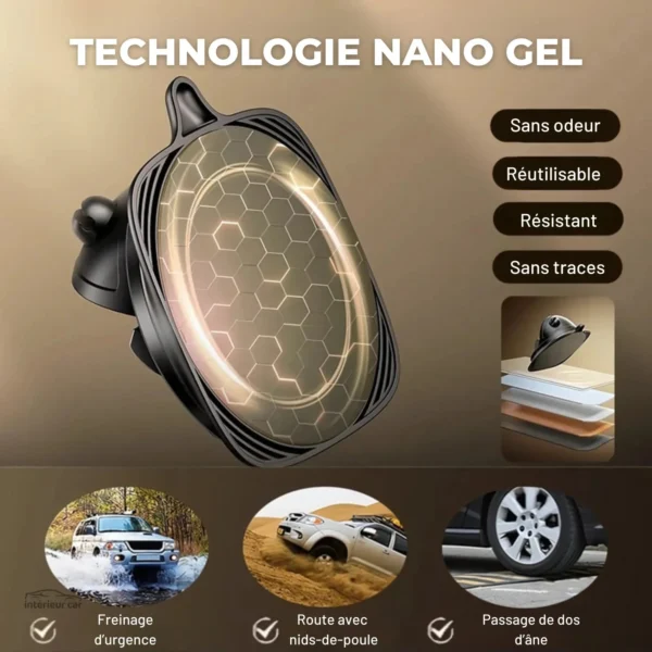 Support pour téléphone, facile à installer dans la voiture