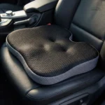 Siège voiture confort en cuir noir et gris avec mousse mémoire