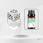 Parfum voiture diffuseur en métal argent pour espaces raffinés